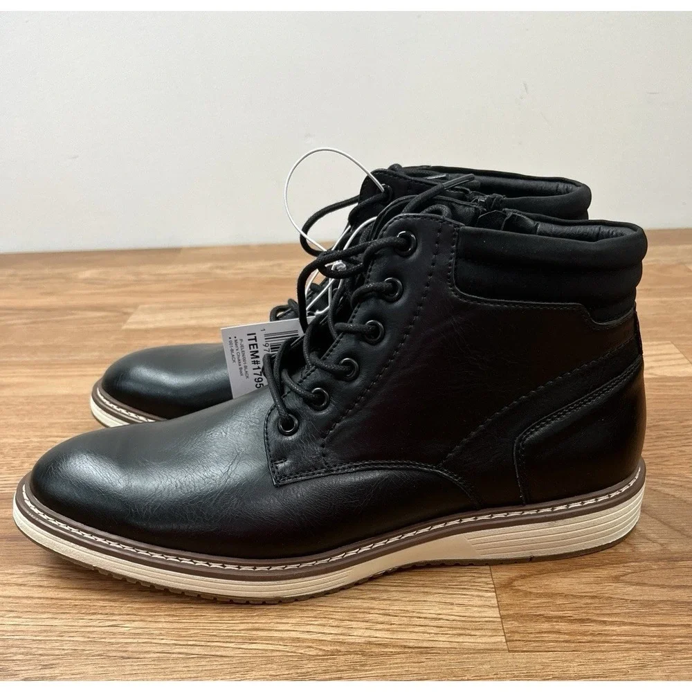Steve Madden Jelen Chukka Ankle Boots Black Size‎ 9.5 Mens NEW